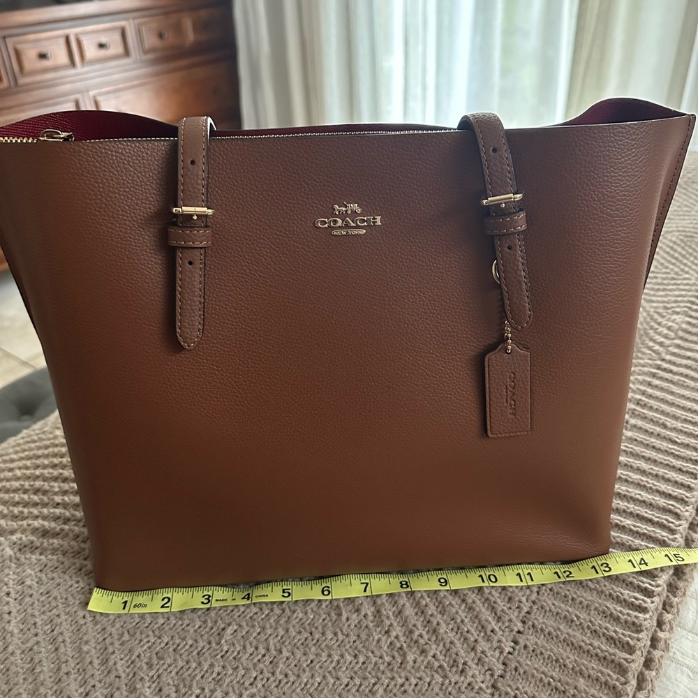 Coach Brown Leather Tote Bag